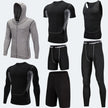 Running Workout Clothes Men 7pcs Jogging Tights set of underwear Gym Fitness sports sets