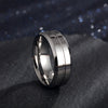 8mm Simple Groove Electroplating 18K Gold-plated Ring