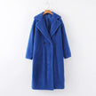 Mid-length lamb fur coat trench coat