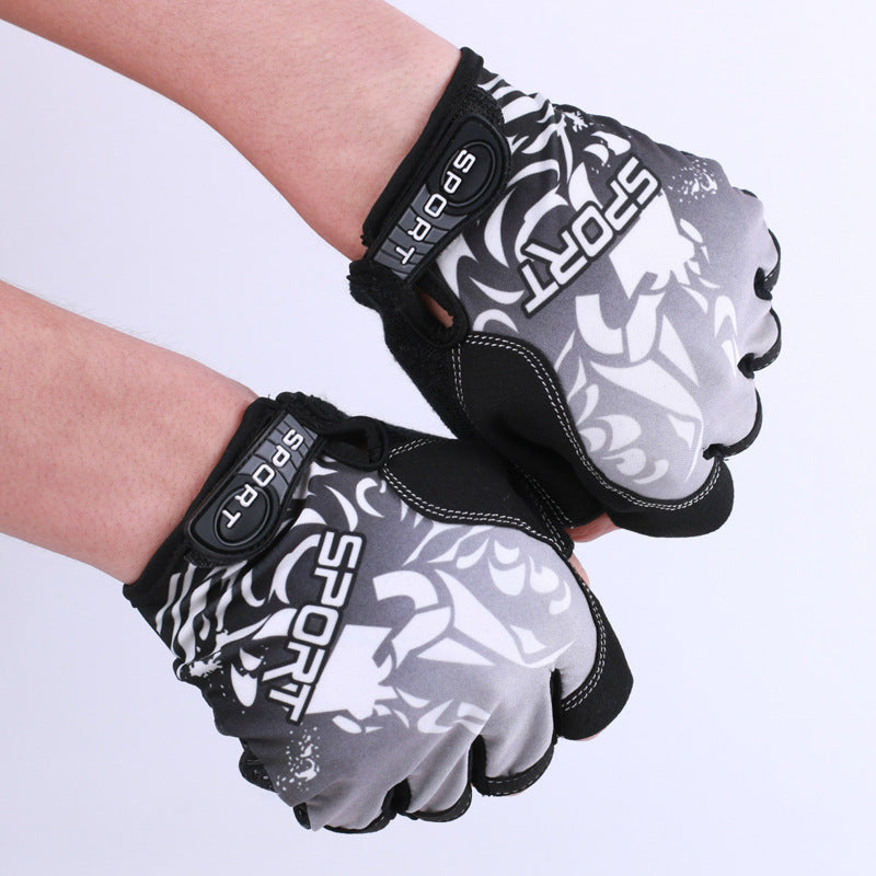 Sports half finger fitness gloves