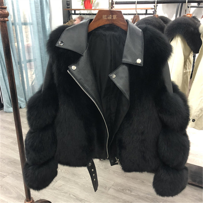 High Fox Fur Coat