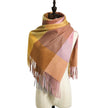 Striped plaid ladies scarf