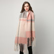 New plaid fringe long warm scarf fashion shawl scarf