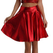 Women's High Waist Short Pleated Skirt With Large Swing