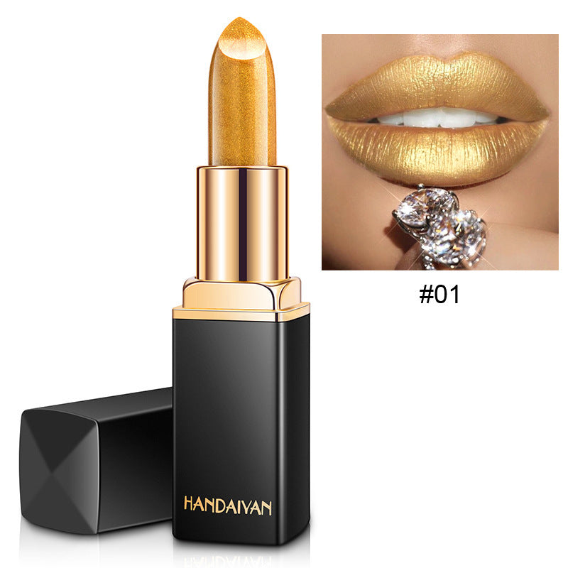 Pearlescent color change temperature change lipstick