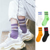 Tube socks two bar letters casual tide socks