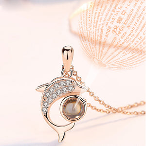 I Love You Necklace With Zircon In 100 Languages