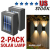 2-Pack LED Solar Street Light Sensor Outdoor Garden Yard Fence Wall Lamp Pathway