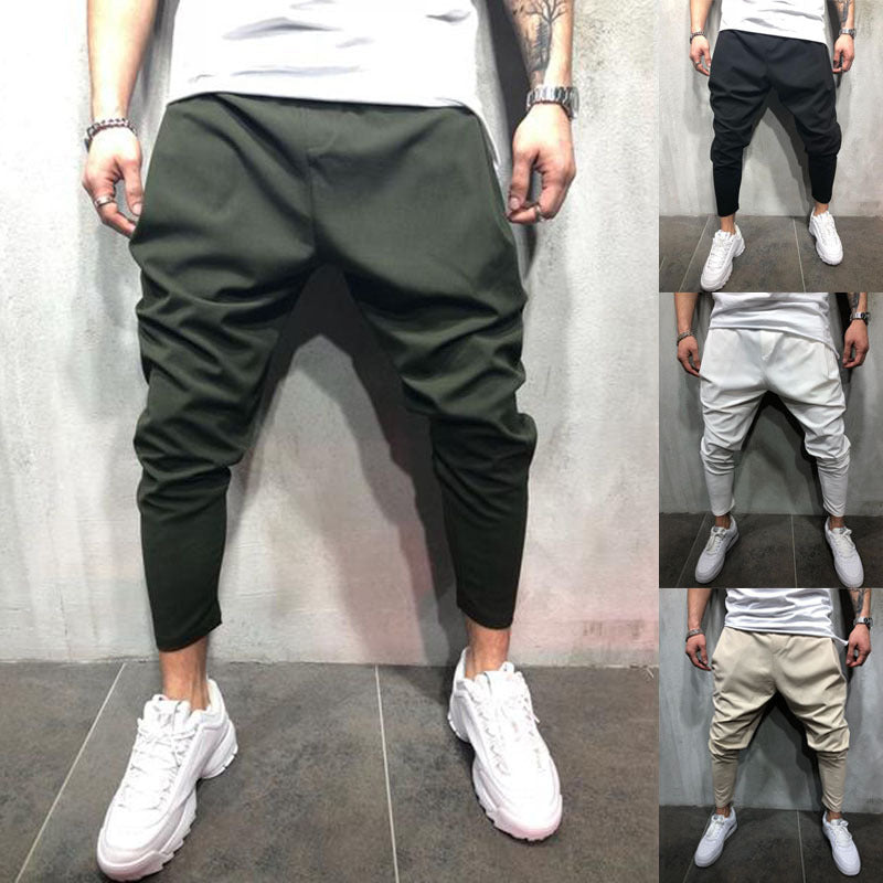 Solid color jogging pants sweatpants