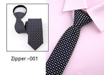 Men's Business Tie 6cm Collar Pull Peels Zipper Tie