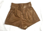 Women Harajuku Genuine Leather shorts