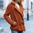 Button Lapel Jacket Winter Loose Fluffy Cardigan Sweater Coat Women