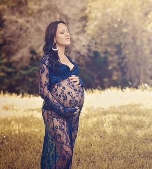 Sexy perspective lace dress, pregnant women's skirts, pregnant women, photographing, maternity, photography and dress