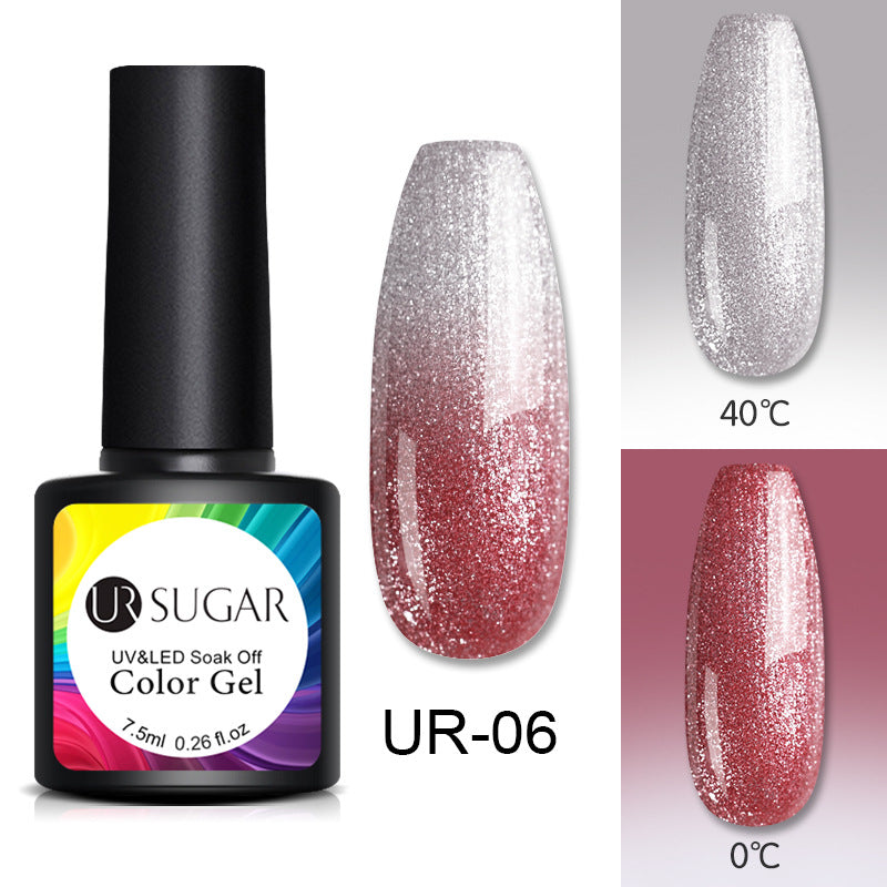 Glitter glitter temperature change nail polish