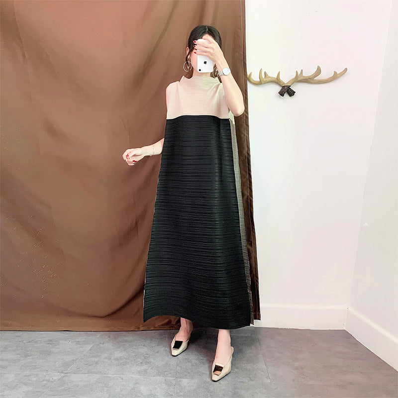 Pleated loose oversized long skirt