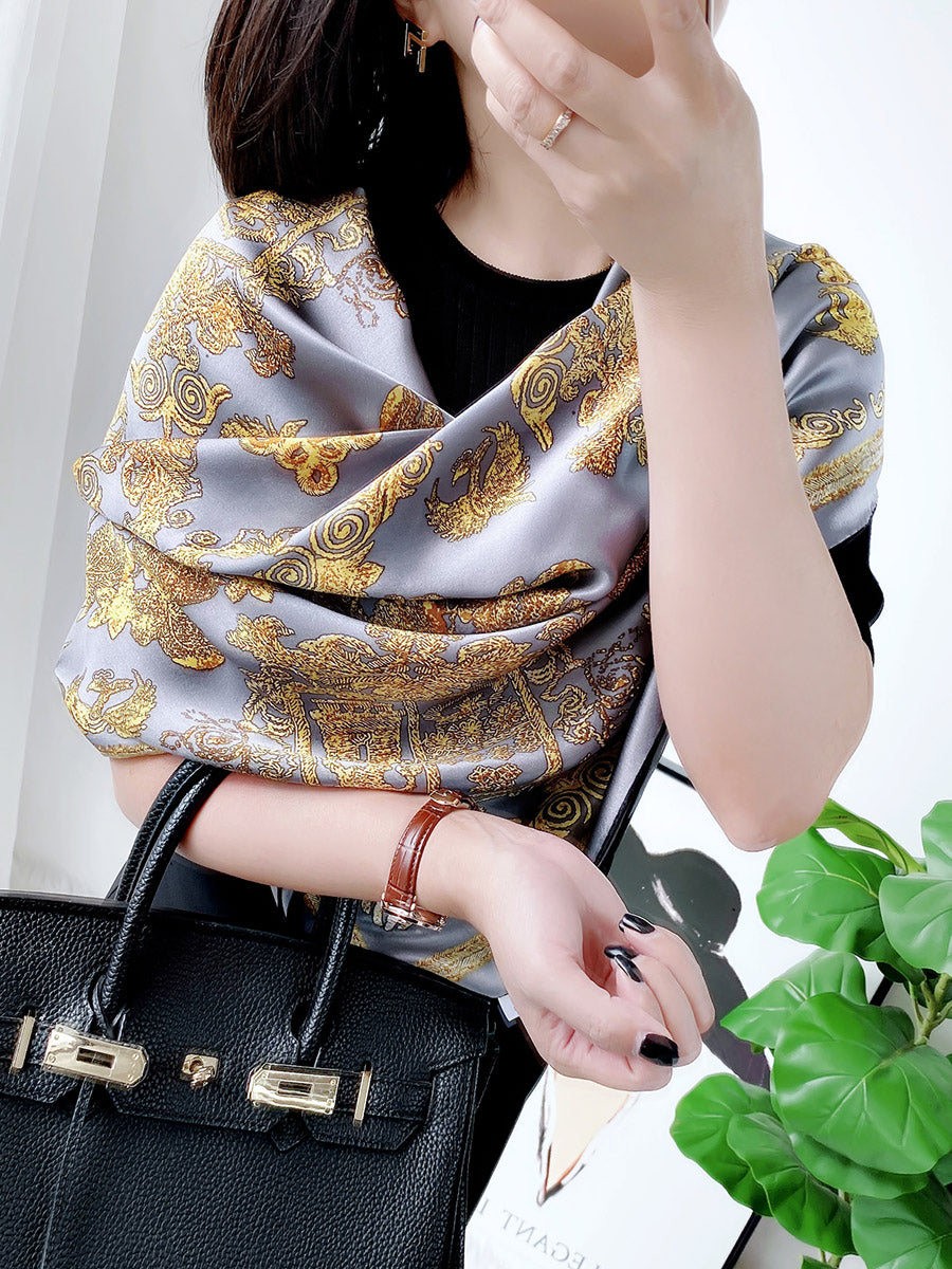 Women's Large Square Silk Scarf Scarf Shawl