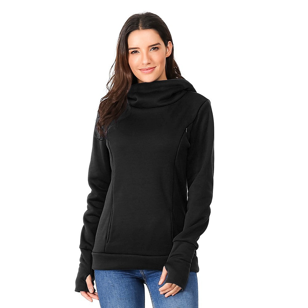 Pregnant women thick hooded sweater