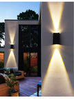 Simple Double Head Outdoor Solar Wall Light