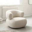 Minimalist Creative Casual White Lambswool Lazy Small Apartment Single Sofa Chair