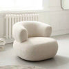 Minimalist Creative Casual White Lambswool Lazy Small Apartment Single Sofa Chair