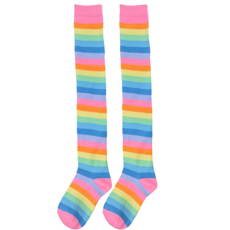 Rainbow Striped Stockings