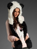 fur hat winter female animal hat imitation rabbit fur grass cartoon cap with scarf