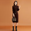 Sweater Bottom Skirt Autumn And Winter Knitting Dress For Women