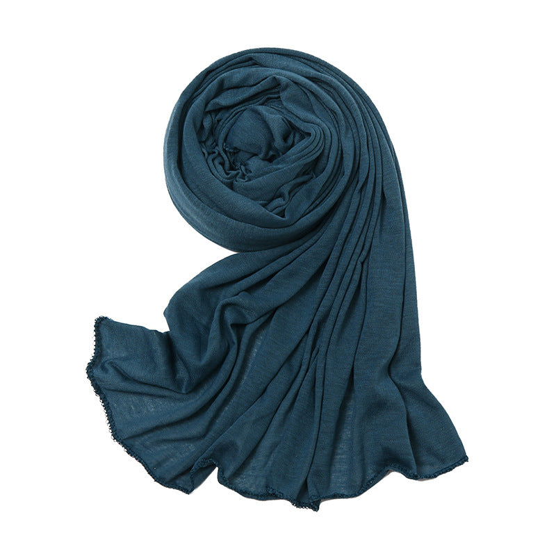 With Hat Monochrome Scarf Shawl Breathable