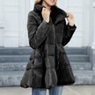 Newest Big Skirt Design Coat Winter Warm Slim-fitting Stand-collar