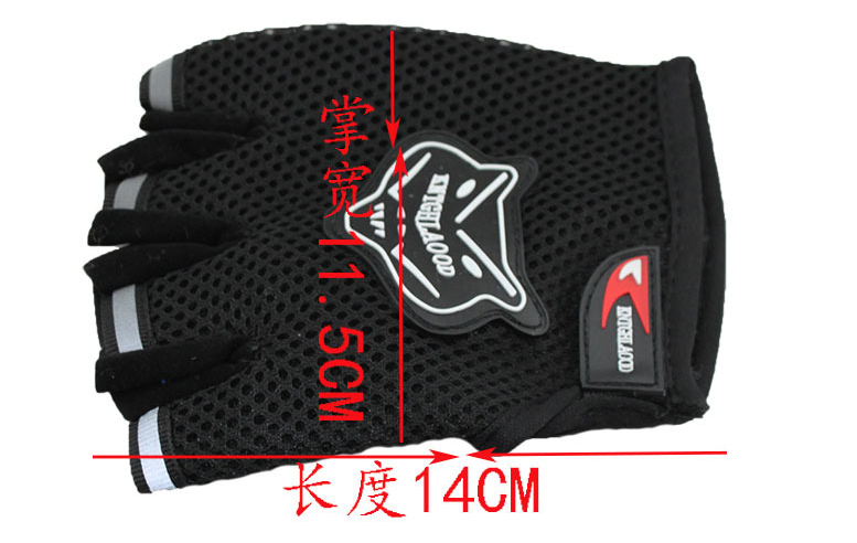 Mesh Bike Half Finger Gloves AliExpress Fox Head Riding Gloves