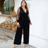 fat lady jumpsuit Deep V sexy women overalls