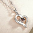 I Love You Necklace With Zircon In 100 Languages