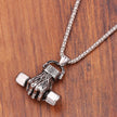 Gym dumbbell necklace