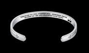 Mantra Bracelet With Quotes Stainless Steel Cuff Inspirational Jewelry