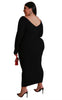 Plus size V-neck dress