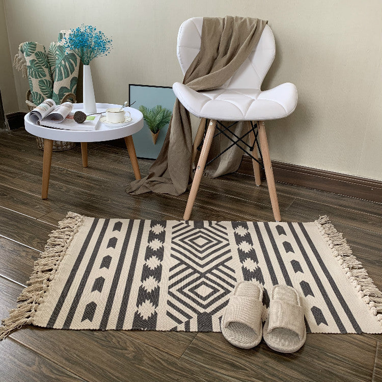 Woven household tassel carpet