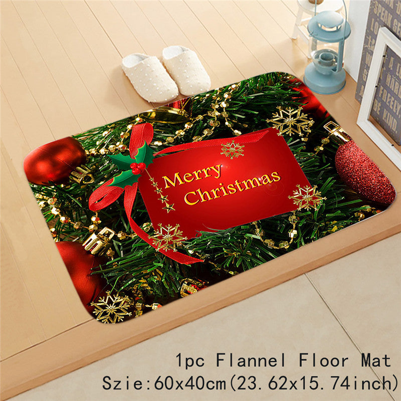 Christmas carpet flannel mat