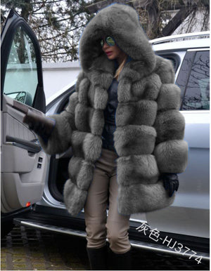 Women Luxury Winter Warm Fluffy Faux Fur Short Coat Jacket