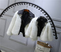 Children's wool sweater imitation fox fur coat