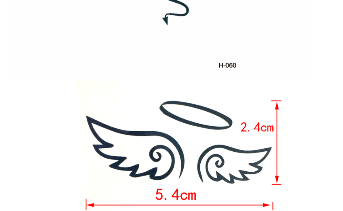 Painted Tattoo Wings Beauty Tattoo Sticker