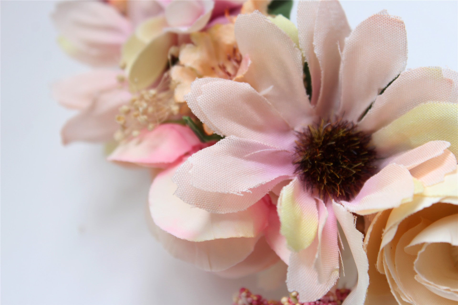 Flower girl flower bridesmaid wreath seaside