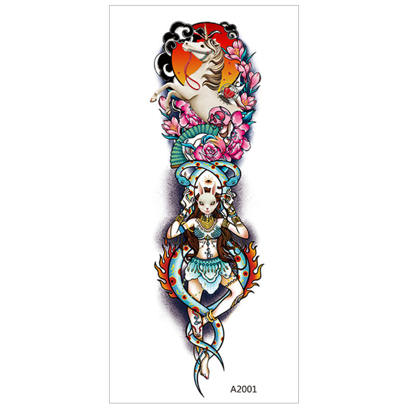 Colorful Domineering Tattoo Applique Arm