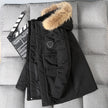 Outdoor men and women mid-length loose couple custom thick coat