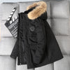 Outdoor men and women mid-length loose couple custom thick coat