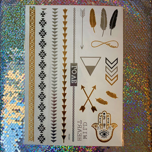 Bronzing tattoo stickers