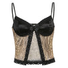 Sexy Bow-Knot Leopard-Print Mesh Camisole Women