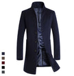 men's long section Slim coat wool coat coat windbreaker jacket