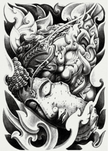 Waterproof full back tattoo sticker