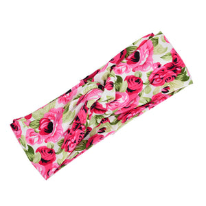 Floral cross hair band