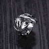 Flame Dragon Silver Ring Men